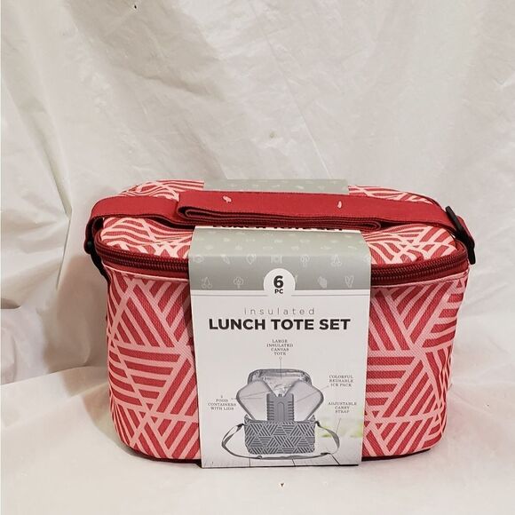 Insulated Lunch Tote Set Bag - Picture 1 of 4